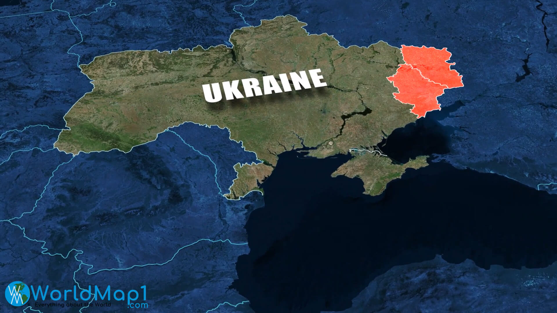 Ukraine and Donbas Map